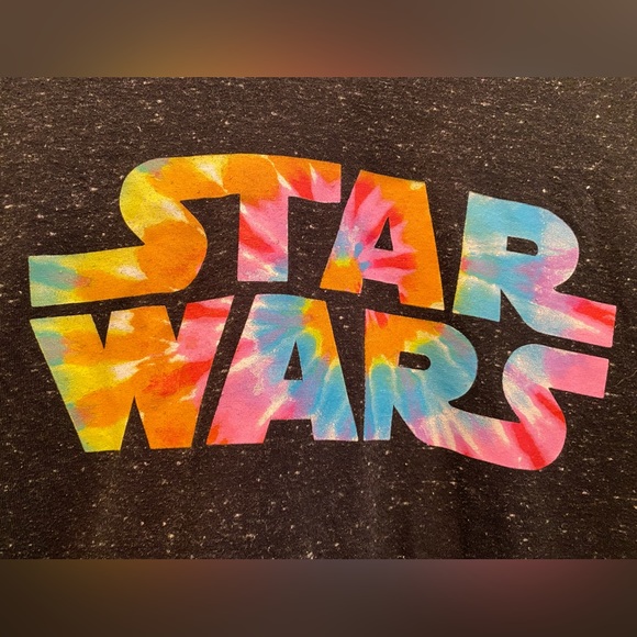 Star Wars T-Shirt, Gray with tie-dye letters, Men’s Large - Picture 2 of 4